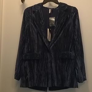 TOPSHOP Crinkle Velvet Jacket